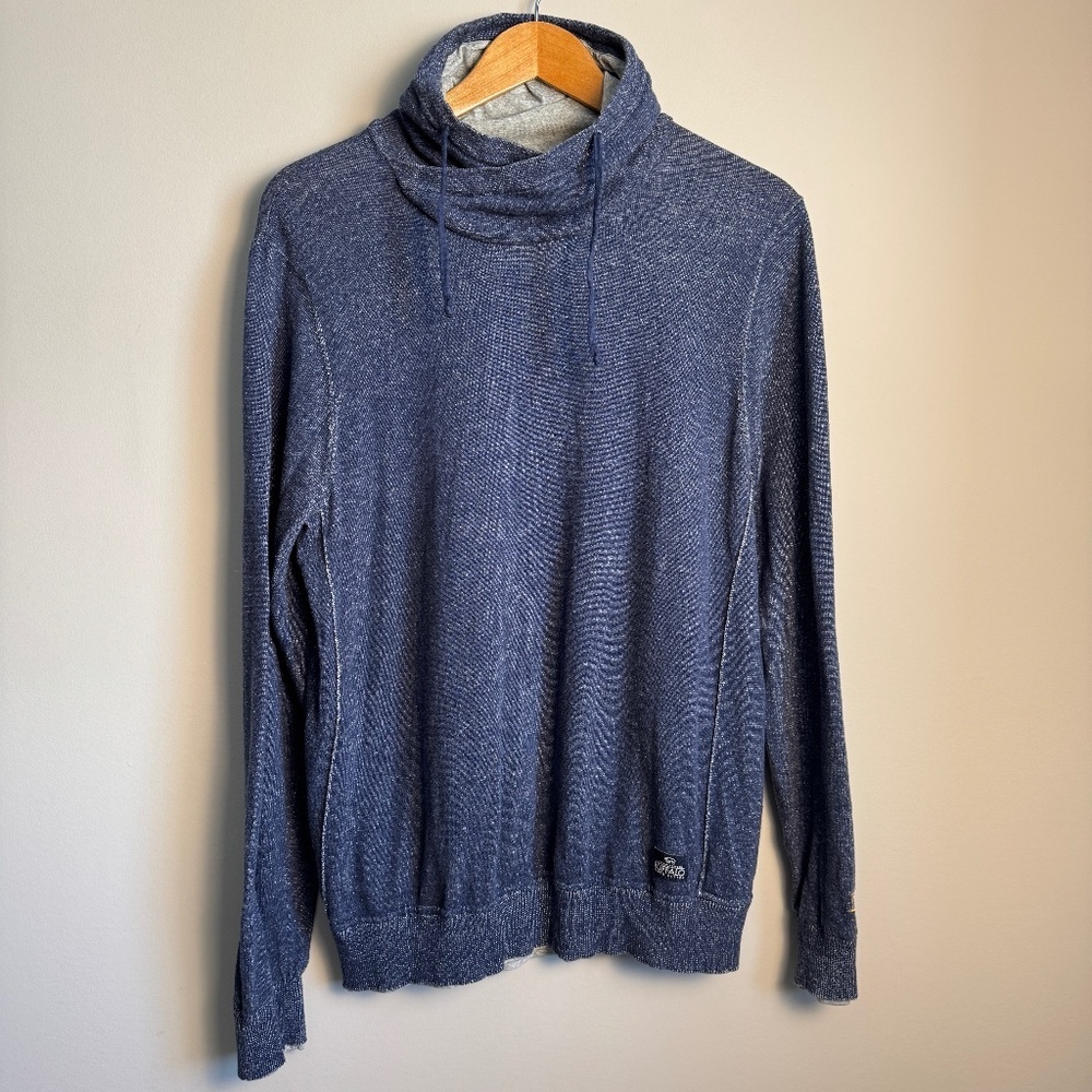 Buffalo David Bitton Women's Criss-Cross Mock Hoodie Sweatshirt Purple‎ Large